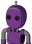 Purple Automaton With Bubble Head And Black Glowing Red Eyes And Single Antenna