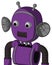 Purple Automaton With Bubble Head And Dark Tooth Mouth And Two Eyes And Double Antenna