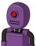 Purple Automaton With Bubble Head And Square Mouth And Cyclops Eye And Spike Tip