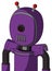 Purple Automaton With Bubble Head And Vent Mouth And Black Cyclops Eye And Double Led Antenna