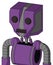 Purple Automaton With Mechanical Head And Dark Tooth Mouth And Two Eyes