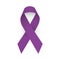 Purple awareness ribbon. Domestic violence, pancreatic cancer, testicular cancer, lupus awareness symbol