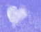 Purple background heart with small hearts texture