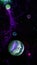 Purple Background Space Planets Poster