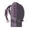 Purple backpack hike traveler side view shadow