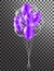 Purple baloons on the upsteirs with clear path isolated . illustration of beautiful, candy