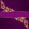 Purple banner with gold ornaments