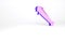 Purple Baseball bat with nails icon isolated on white background. Violent weapon. Minimalism concept. 3d illustration 3D