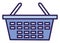 Purple basket, icon