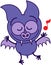 Purple bat dancing