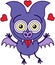 Purple bat madly in love