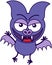 Purple bat in mischievous mood