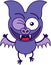 Purple bat winking enthusiastically