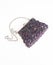 Purple beaded clutch purse fashion isolated on light background