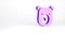 Purple Bear head icon isolated on white background. Minimalism concept. 3d illustration 3D render