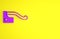 Purple Bicycle brake icon isolated on yellow background. Minimalism concept. 3d illustration 3D render