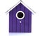 Purple bird house