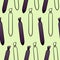 Purple and black outline style neckties seamless pattern on green background