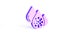 Purple Blood test and virus molecule coronavirus icon isolated on white background. Coronavirus, COVID-19. 2019-nCoV