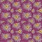 Purple blooms repeat pattern illustration