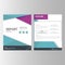 Purple blue annual report presentation template elements icon flat design set for advertising marketing brochure flyer