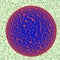 Purple blue deadly bacteria or virus spheres in green recrement