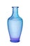 Purple and Blue Frosted Glass Vase Isolated