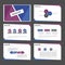 Purple Blue infographic element and icon presentation templates flat design set for brochure flyer leaflet website