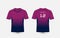Purple and blue layout football sport t-shirt, kits, jersey, shirt design template. Illustration vector.