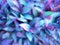 Purple and Blue Leaf Shrub, Semi Abstract Oil Painting Style