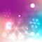 Purple blurred background with glowing snowflakes