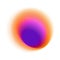 Purple blurred hole pattern. Orange radial spot with round red