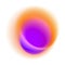 Purple blurred hole pattern. Pink gradient circle isolated on w