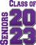 Purple Bold Class of 2023 Stacked Logo