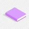 Purple book isometric icon