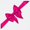 Purple bow with diagonally ribbon