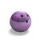 Purple bowling ball on white