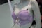 purple bra on mannequin in a fashion store showroom