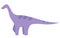 Purple Brantosaurus  a happy dinosaur with a smile. Isolated. Children&#s vector illustration. Drawn by hands. It can be