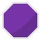 Purple bright blank realistic octagon sign, vector illustration