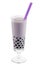 Purple bubble tea with clipping path