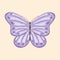 Purple butterfly drawing