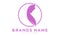 Purple butterfly ladies vector logo