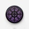 Purple Button With Calming Symmetry And Organic Geometry Designs