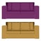 Purple And Camel Sofa