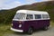 Purple camper van