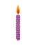 purple candle birthday