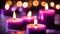 purple candles romantic background