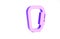 Purple Carabiner icon isolated on white background. Extreme sport. Sport equipment. Minimalism concept. 3d illustration