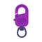 Purple Carabiner or Karabiner as Clip and Shackle Vector Illustration